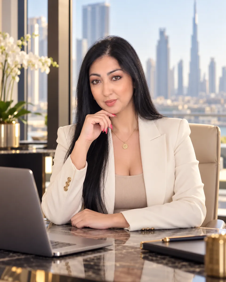 Rimi Azkool at her desk
